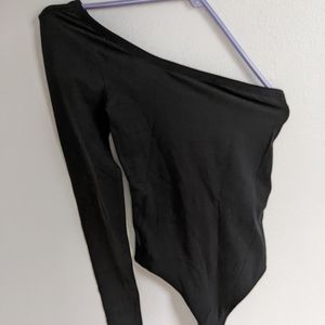 Abercrombie & Fitch Black One Sleeve Bodysuit